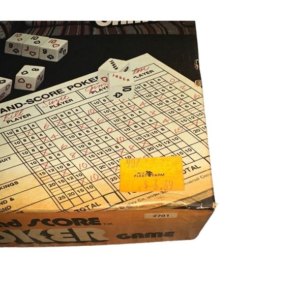 Roll And Score Poker Game ES Lowe 1977 Vintage Poker Game - Picture 6 of 12